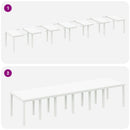 Havemøbel Bord Hvid 350 x 100 x 74 cm polyrattan