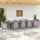 Havemøbel Bord Lysegrå 350 x 100 x 74 cm polyrattan