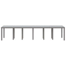 Havemøbel Bord Lysegrå 350 x 100 x 74 cm polyrattan
