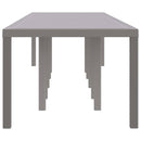 Havemøbel Bord Lysegrå 350 x 100 x 74 cm polyrattan