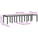 Havemøbel Bord Lysegrå 350 x 100 x 74 cm polyrattan