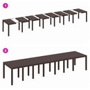 Havemøbel Bord Brun 400 x 100 x 73 cm polyrattan