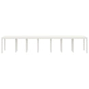 Havemøbel Bord Hvid 400 x 100 x 73 cm polyrattan