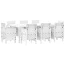 Have Spisebordssæt 9 pcs Hvid Polypropylen