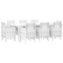 Have Spisebordssæt 9 pcs Hvid Polypropylen