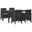 Have Spisebordssæt 5 pcs Antracit Polt rattan