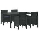 Have Spisebordssæt 5 pcs Antracit Polt rattan