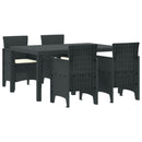Have Spisebordssæt 5 pcs Antracit Polt rattan