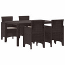 Have Spisebordssæt 5 pcs Brun Polt rattan