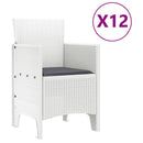 Have Spisebordssæt 13 pcs Hvid Polt rattan
