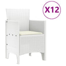 Have Spisebordssæt 13 pcs Hvid Polt rattan