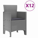 Have Spisebordssæt 13 pcs Lysegrå Polt rattan