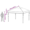 Gazebo Cover Erstatning Transparent 300 x 300 x 26 cm PVC