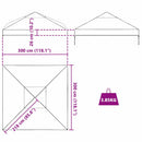 Gazebo Cover Erstatning Transparent 300 x 300 x 26 cm PVC