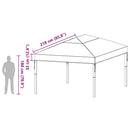 Gazebo Cover Erstatning Transparent 400 x 300 x 32 cm PVC