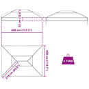 Gazebo Cover Erstatning Transparent 400 x 300 x 32 cm PVC
