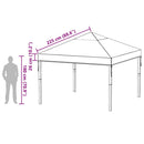 Gazebo Cover Erstatning 300 x 300 x 26 cm Transparent PVC