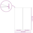 Pool Bundark Sort 300 x 220 x 0,1 cm Non-woven stof