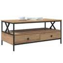 Sofabord artisan eg 100 x 51 x 45 cm Konstrueret træ