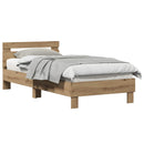 Sengestel Artisan Egetræ 203 x 95 x 70 cm Konstrueret træ