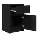 LED Sengeskab Sort eg 38 x 34 x 61 cm Konstrueret træ