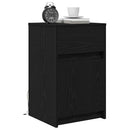 LED Sengeskab Sort eg 38 x 34 x 61 cm Konstrueret træ
