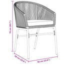 Have Spisebordssæt 9 stk. Brun polyrattan