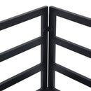 Havesofa Sæt med pude 7 pcs Sort Aluminium