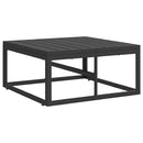 Havesofa Sæt med pude 5 pcs Sort Aluminium