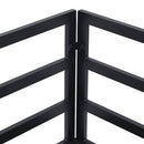 Havesofa Sæt med pude 12 pcs Sort Aluminium
