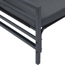 Havesofa Sæt med pude 5 pcs Sort Stål