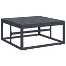 Havesofa Sæt med pude 7 pcs Sort Stål