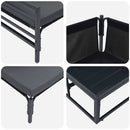 Havesofa Sæt med pude 11 pcs Sort Stål