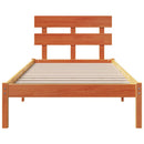 Sengestel med hovedgærde Brun 90 x 190 cm Massivt fyrretræ