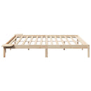 Sengestel Naturfarvet 180 x 200 cm Massiv fyrretræ