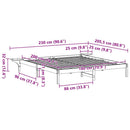 Sengestel Naturfarvet 180 x 200 cm Massiv fyrretræ