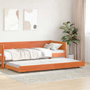 Sengestel Voks brun 75 x 190 cm Massiv fyrretræ