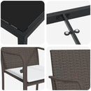 Have Spisebordssæt 7 pcs Brun og sort PE Rattan