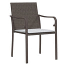 Have Spisebordssæt 9 pcs Brun og sort PE Rattan