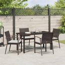 Have Spisebordssæt 5 pcs Brun og sort PE Rattan