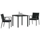 Have Spisebordssæt 3 pcs Sort og grå PE Rattan