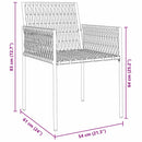 Have Spisebordssæt 9 pcs Brun og sort PE Rattan