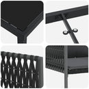 Have Spisebordssæt 7 pcs Sort og grå PE Rattan