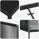 Have Spisebordssæt 9 pcs Sort PE Rattan