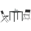 Have Spisebordssæt 3 pcs Sort Pulverlakeret stål