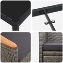 Have Spisebordssæt med pude 3 pcs Grå polyrattan