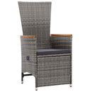 Have Spisebordssæt med pude 3 pcs Grå polyrattan