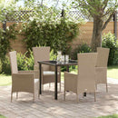 Have Spisebordssæt 5 stk. Beige polyrattan