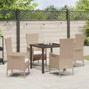 Have Spisebordssæt 5 stk. Beige polyrattan