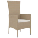 Have Spisebordssæt med pude 9 pcs Beige polyrattan